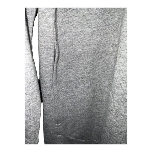 J. Jill Pure J. Jill Gray V Neck Pima Cotton Stretch Shirt Dress Pockets Medium - Picture 6 of 9